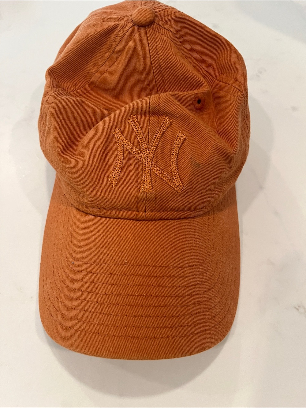 New Era Orange NY Yankee Embroidered Baseball Cap